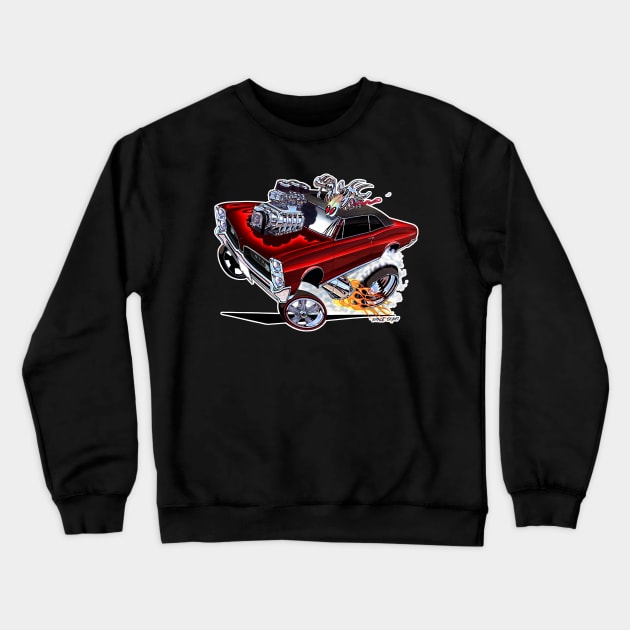 GOATINATOR 1967 GTO RED Crewneck Sweatshirt by vincecrain